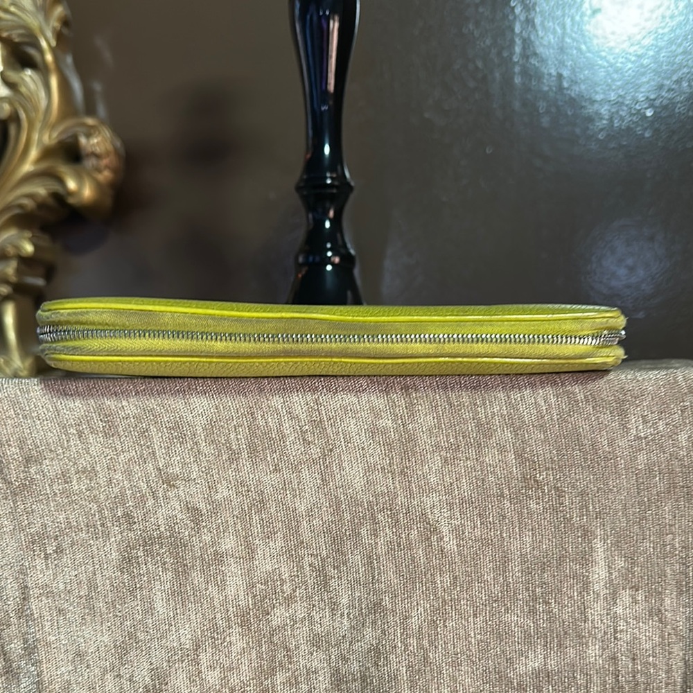 Celine Yellow Leather Women's Wallet - Picture 5 of 7
